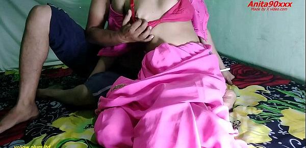  Sexy Indian Anita bhabi ki chudai pink saree me